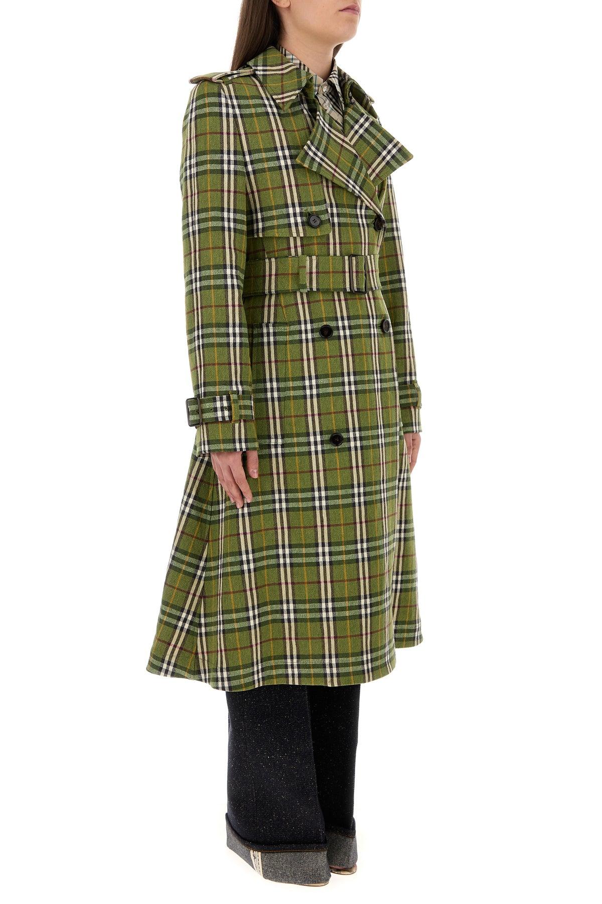トレンチコート Burberry Embroidered Stretch Linen Trench Coat Burberry Embroidered Stretch Linen Trench Coat in Green | Lyst