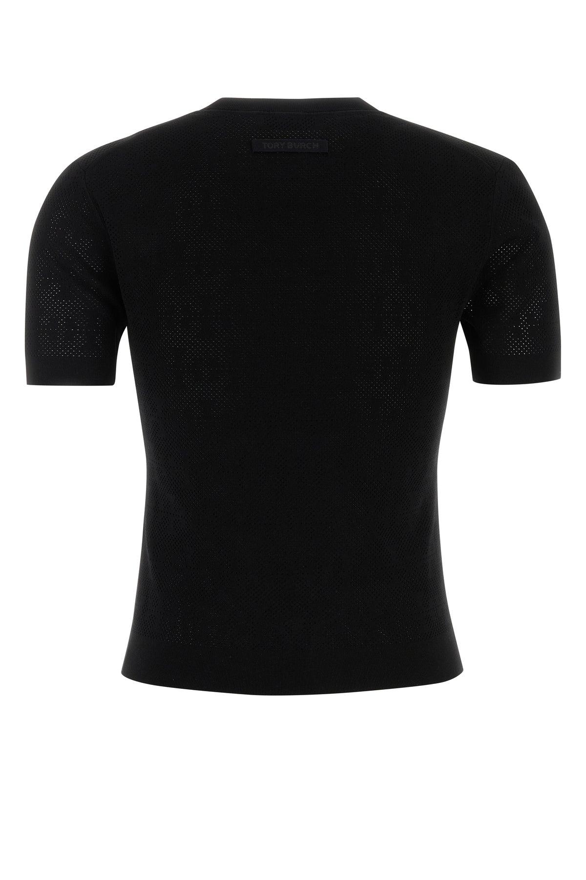 Tory Burch Black Viscose Blend Sweater | Lyst