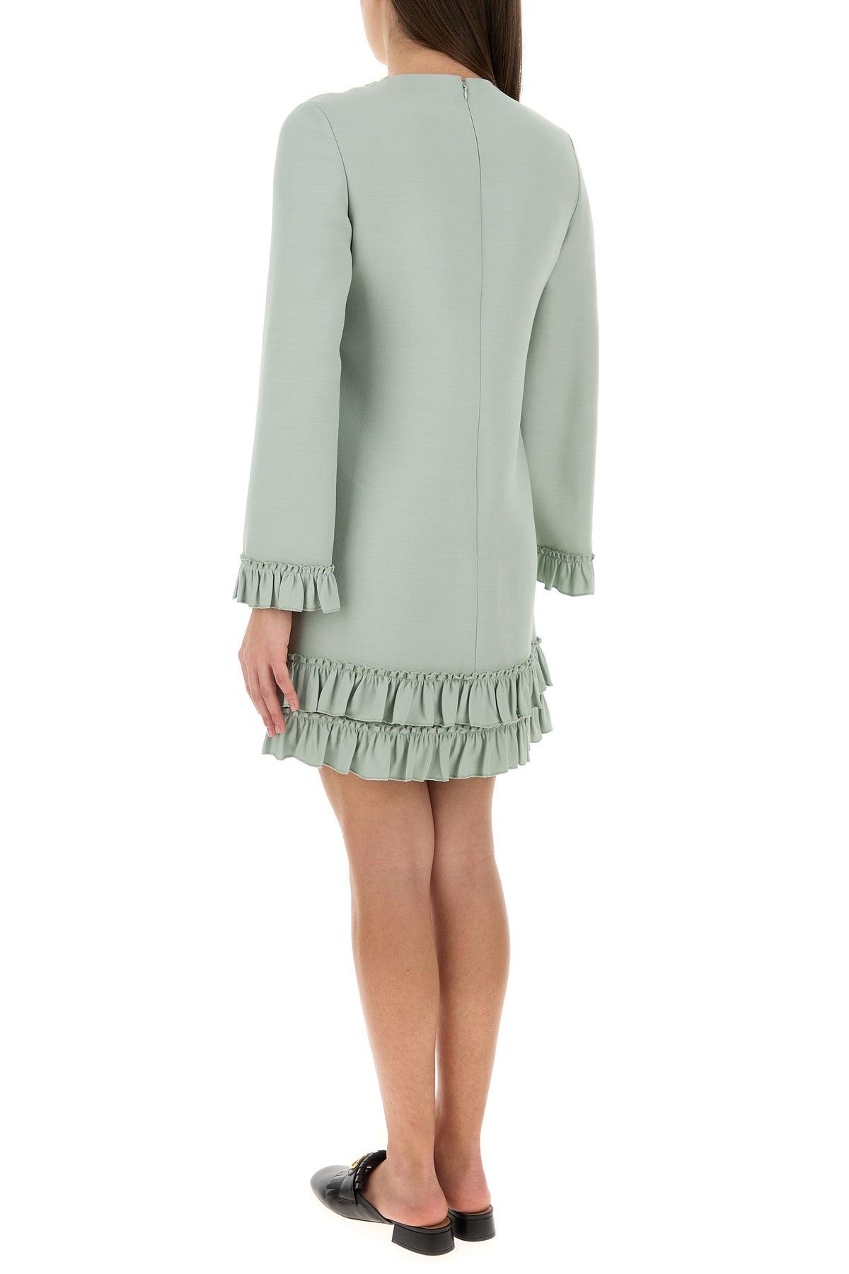Valentino Garavani Mint Green Wool Blend Mini Dress | Lyst Valentino Garavani Mint Green Wool Blend Mini Dress | Lyst
