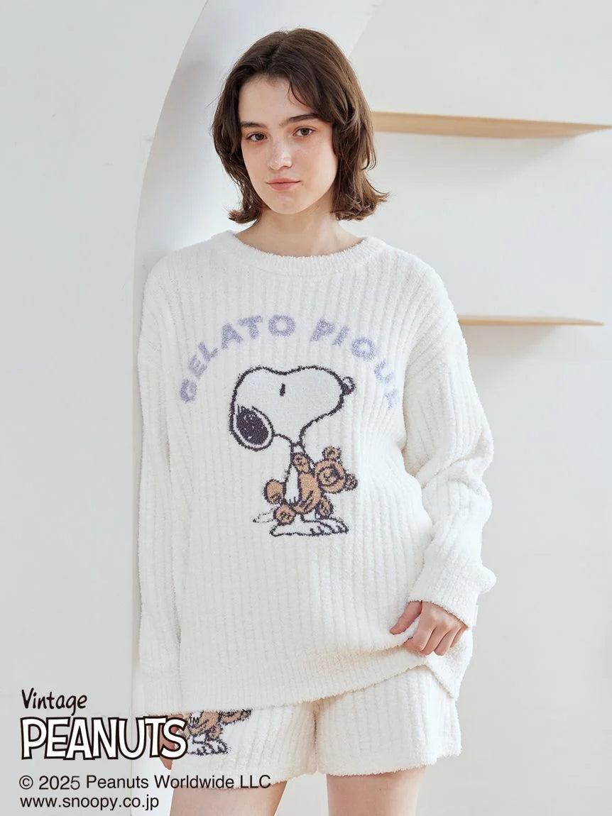 gelato pique [Peanuts] Snoopy×Bear Pullover Sweater in White