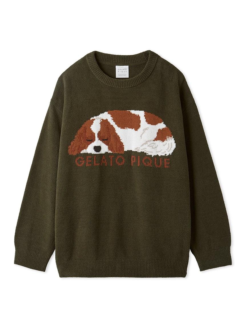 【gelato pique】エアモコ SLEEPING DOG gelato pique Sleeping Dog Pullover Sweater in White | Lyst