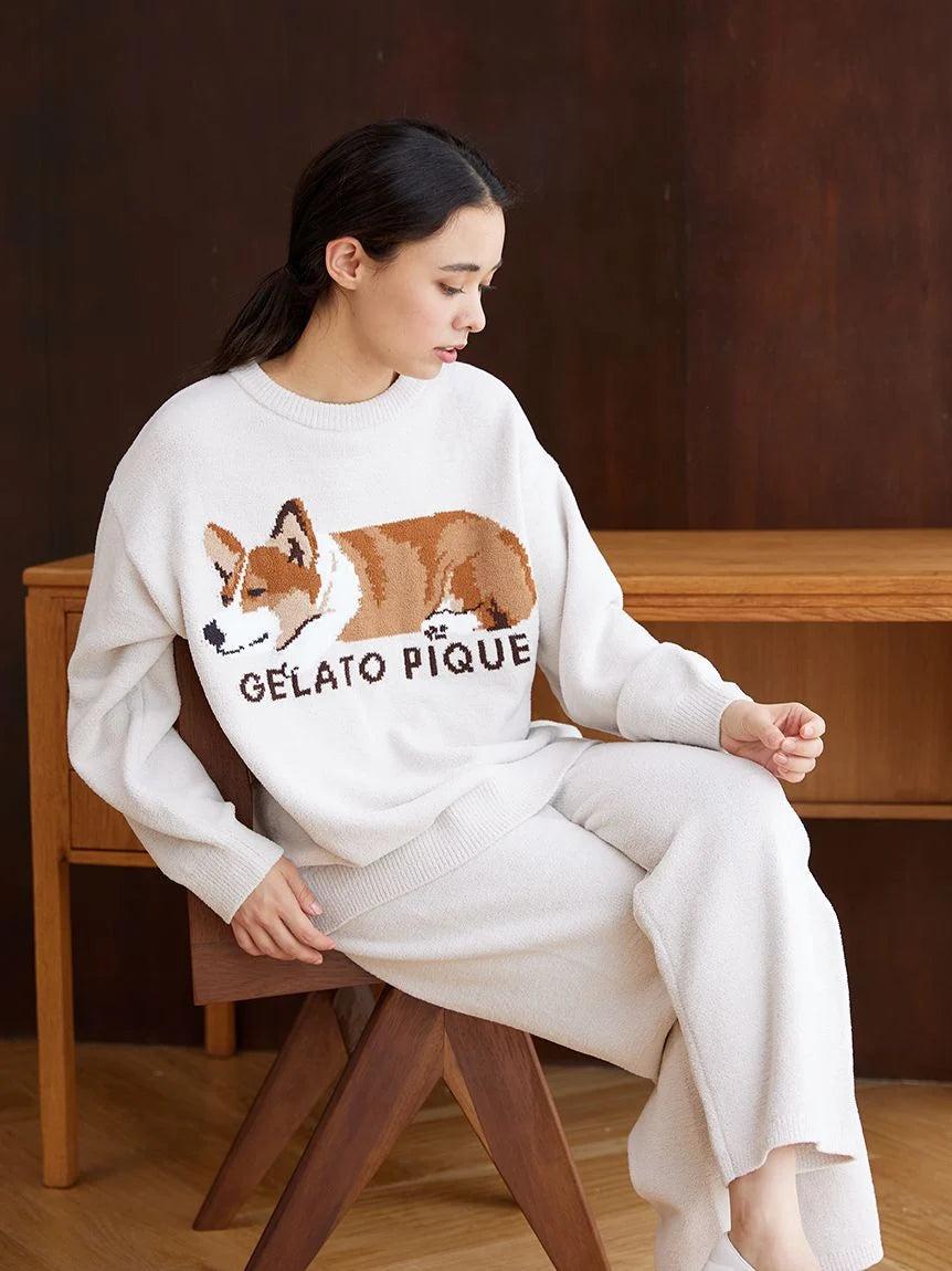 gelato pique Sleeping Dog Pullover Sweater in White | Lyst