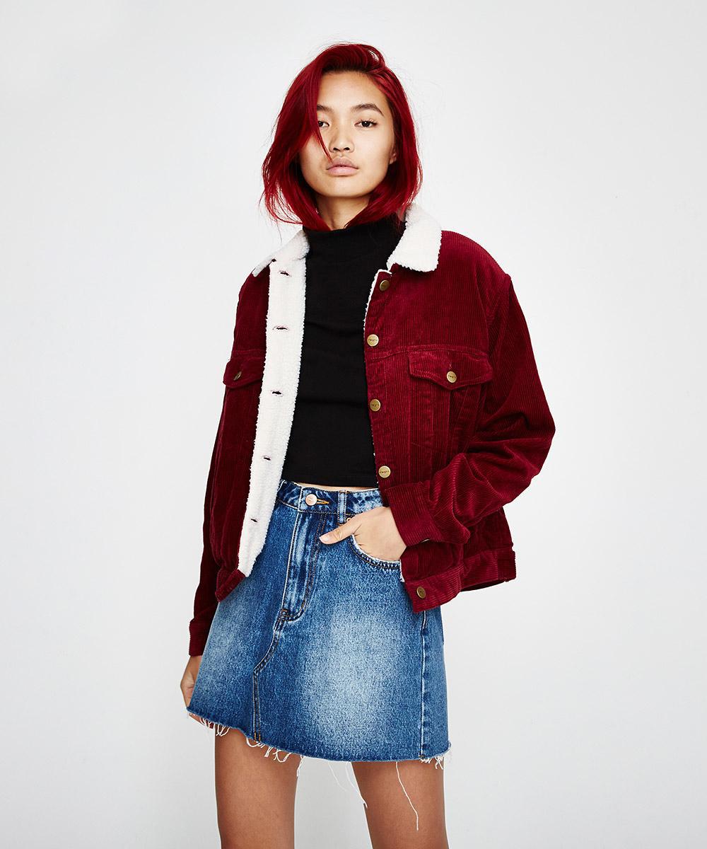 Insight Oversized Cali Cord Borg Wine 