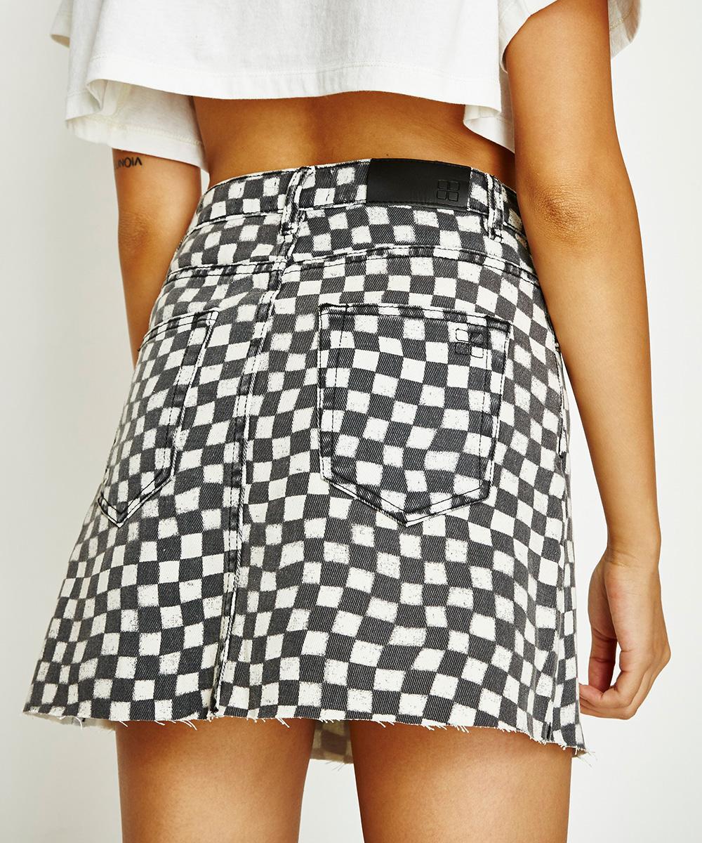 insight checkered skirt