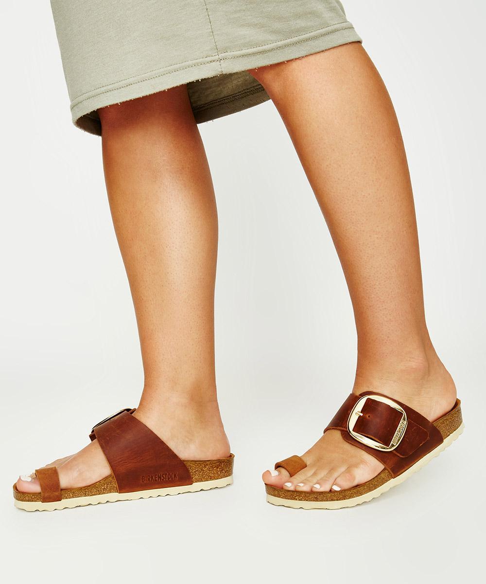 birkenstock miramar big buckle cognac