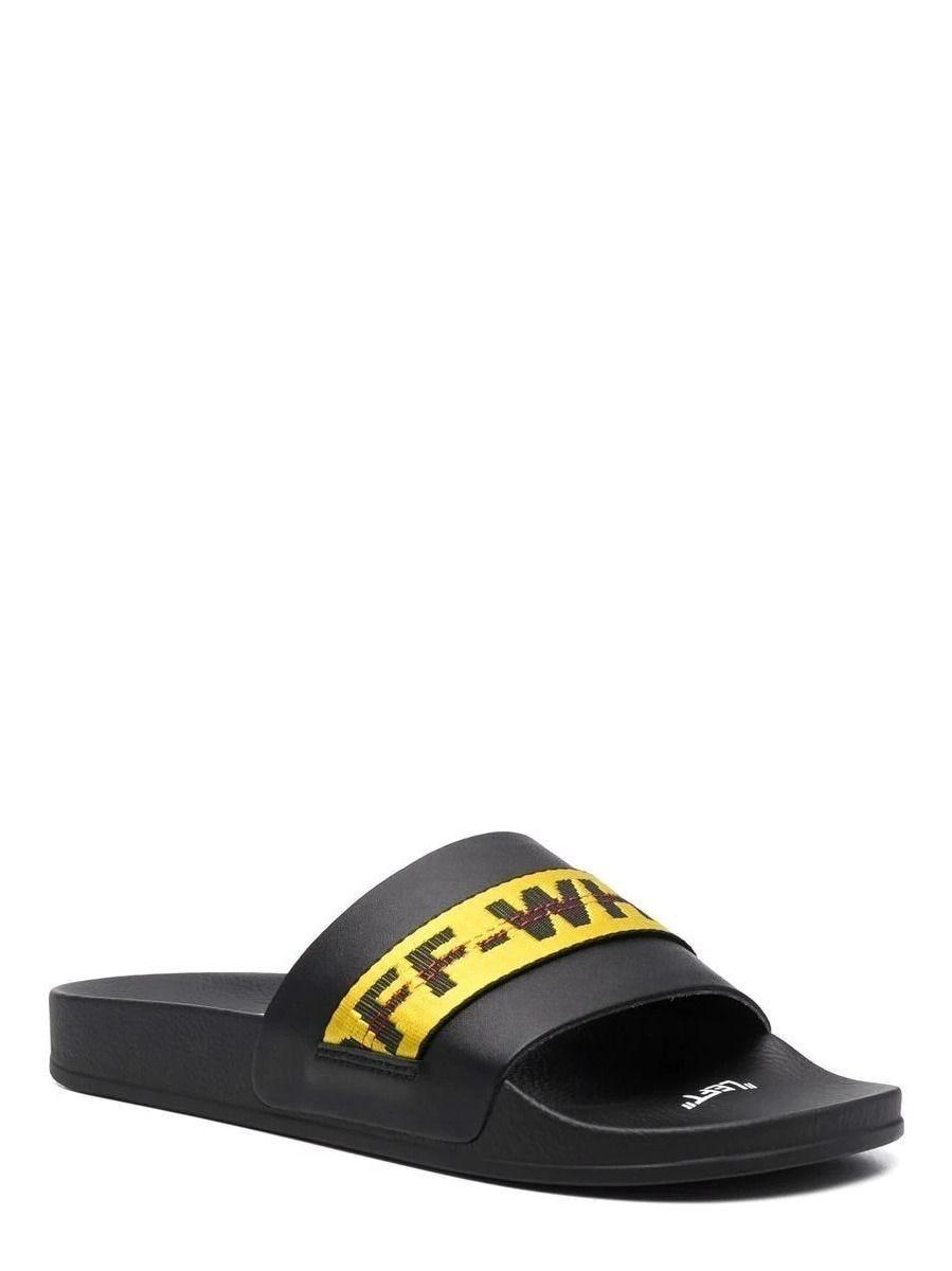 Black Industrial Slides Sandals 