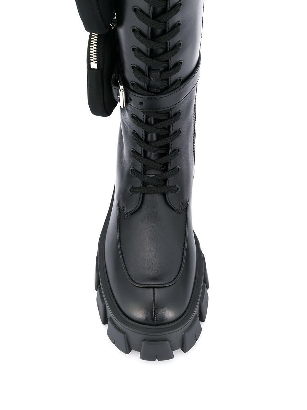 prada monolith chunky boots