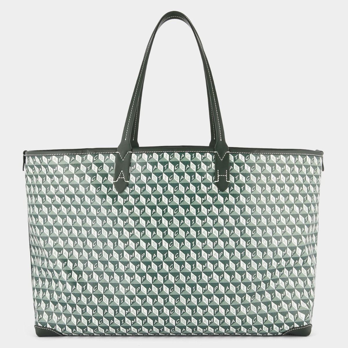Anya Hindmarch I Am A Plastic Bag Tote In Pine Green Recycled 