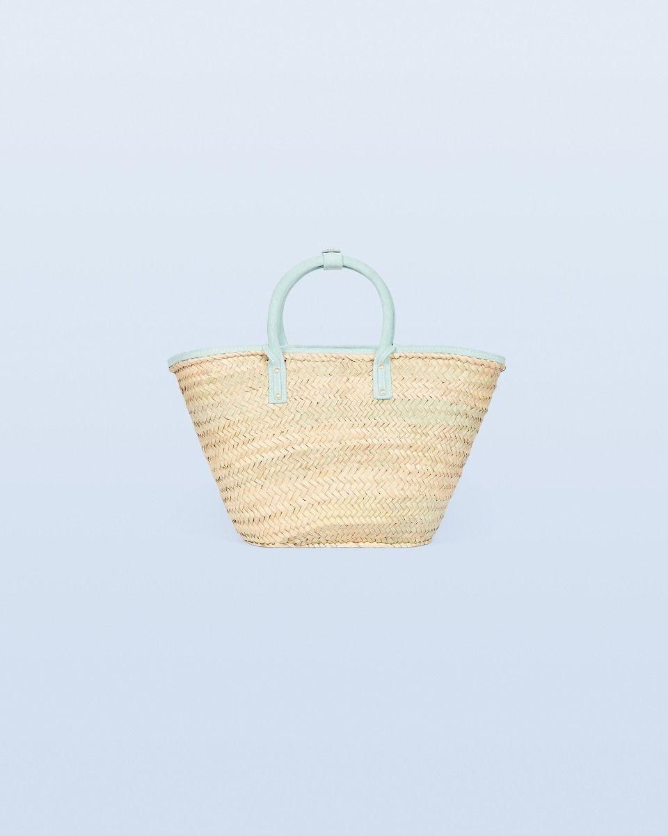 Jacquemus Turquoise Le Panier Soleil Straw Tote Bag in Blue | Lyst