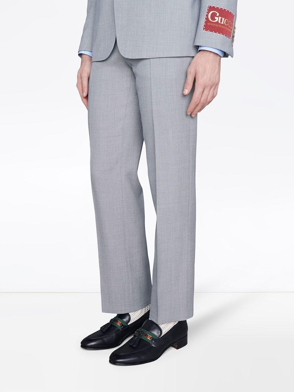 Gucci Loafer With Web And Interlocking 