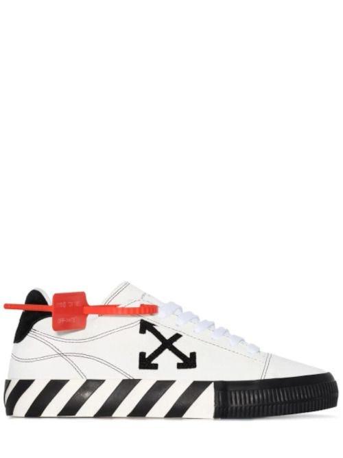Off-White c/o Virgil Abloh Vulcanized Low Leather Trainers in White | Lyst