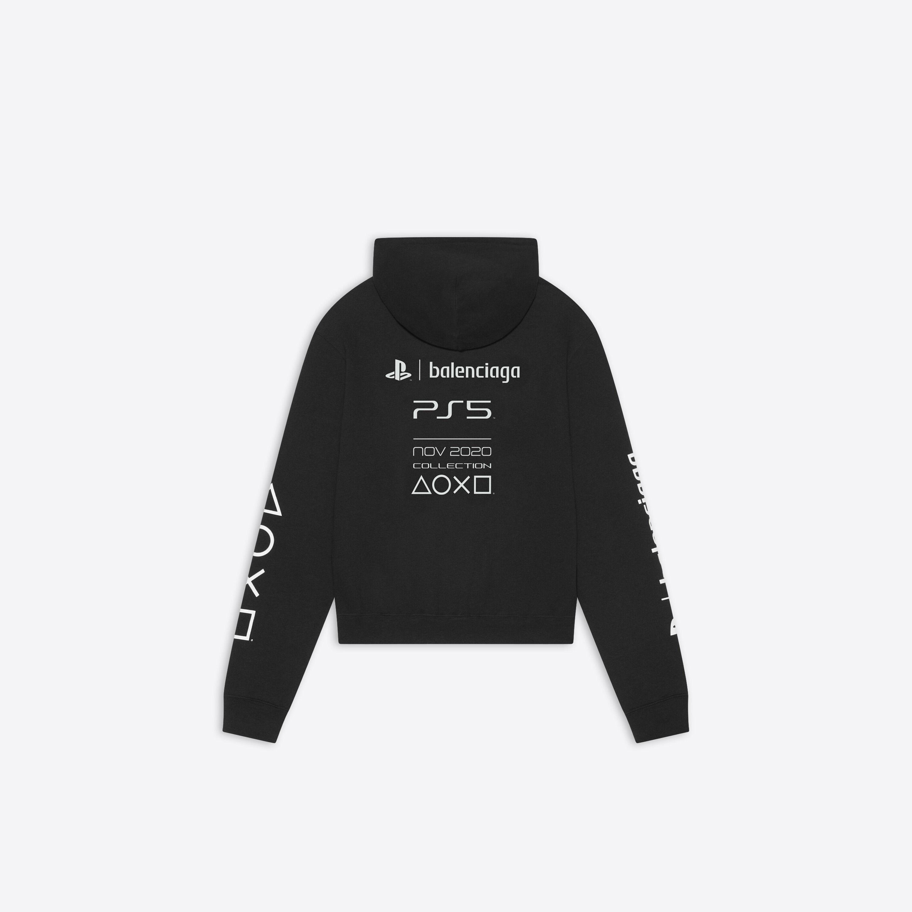 Balenciaga Playstation Fitted Hoodie In Black - Lyst