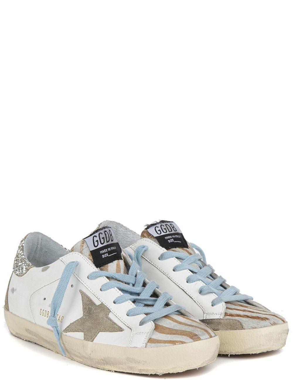 Golden Goose White Horsy Toe Super Star Sneakers | Lyst