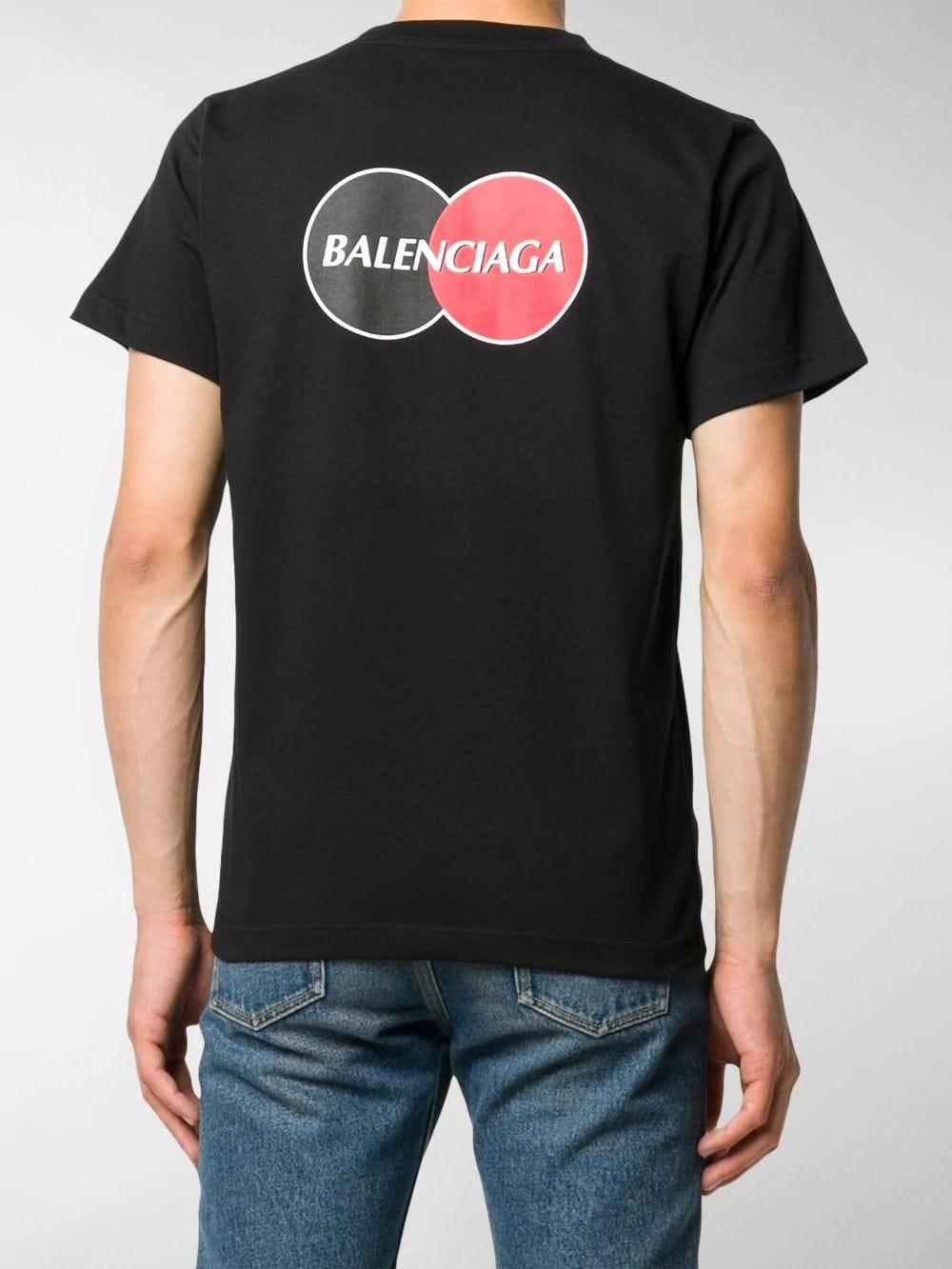 Balenciaga Slim Fit Logo Mastercard T-shirt in Black for Men | Lyst