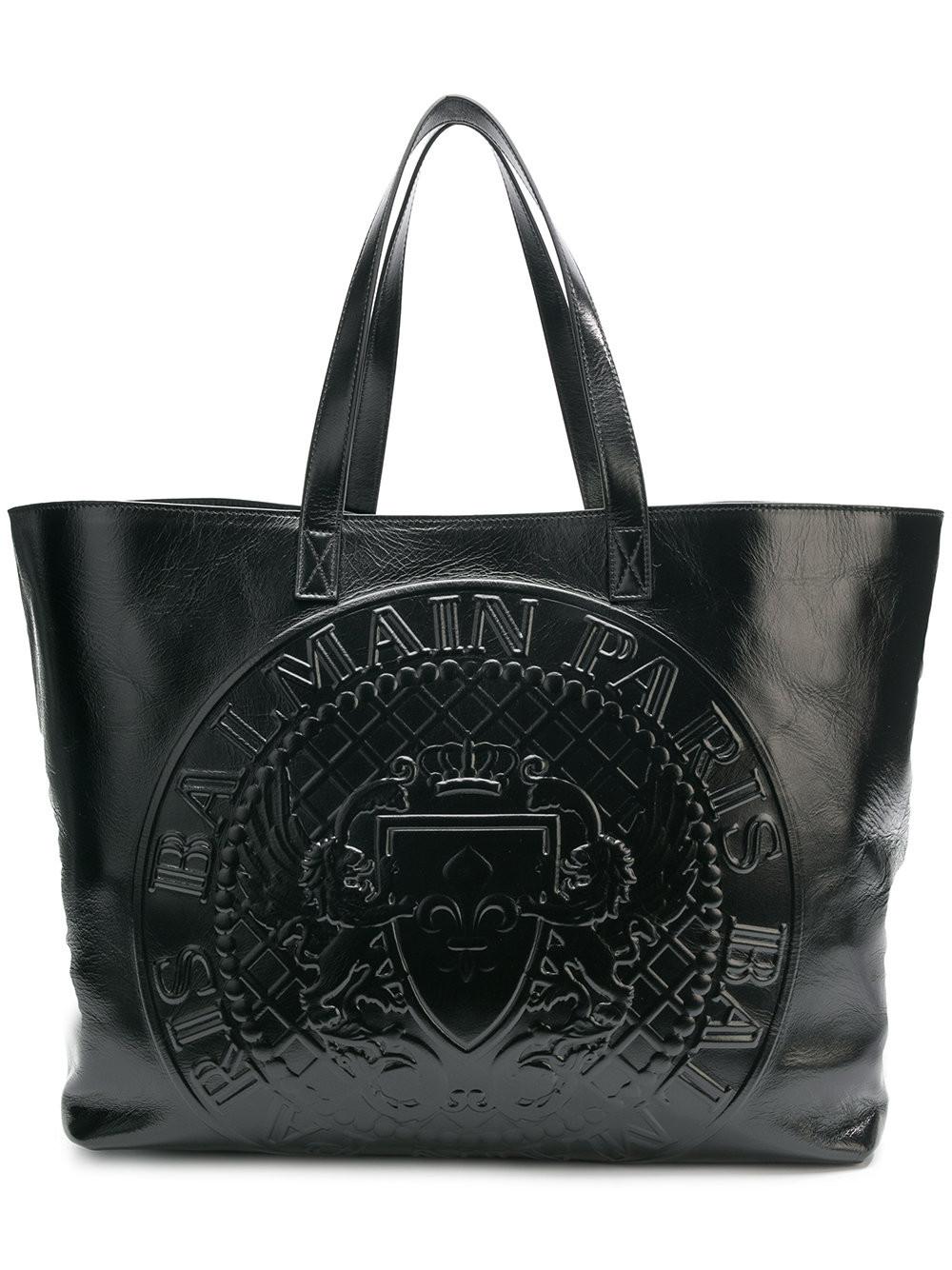 balmain embossed tote