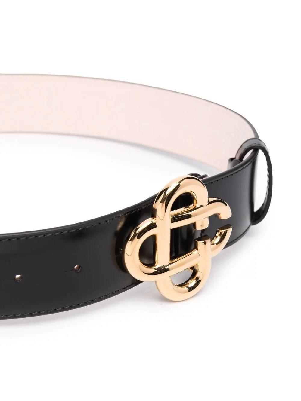 Casablanca CC Logo Buckle Leather Belt