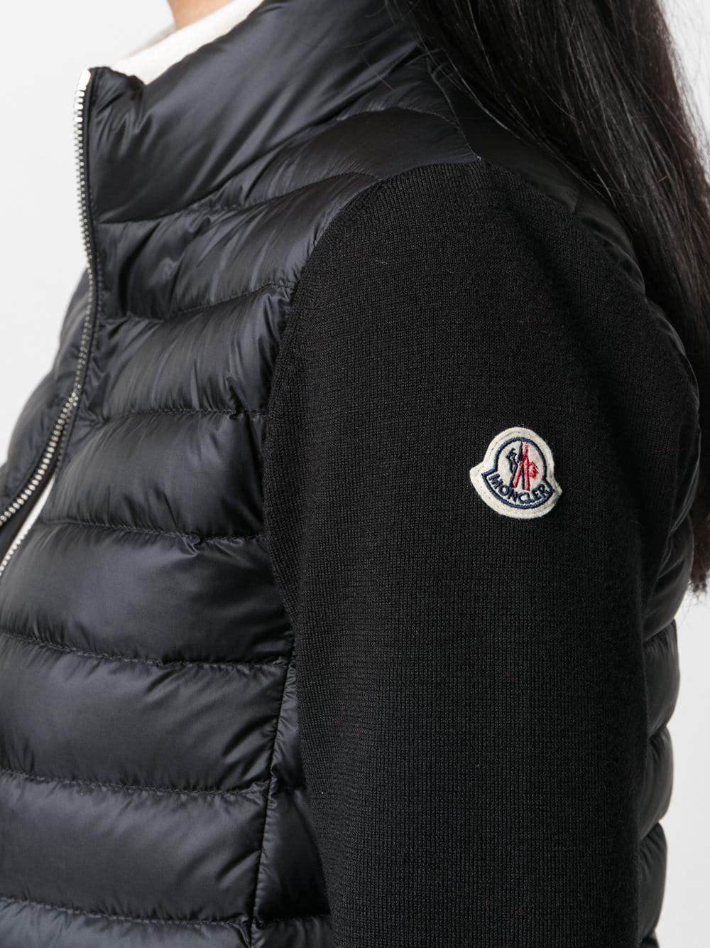 Moncler Wool Lined Jumper in Black - Lyst