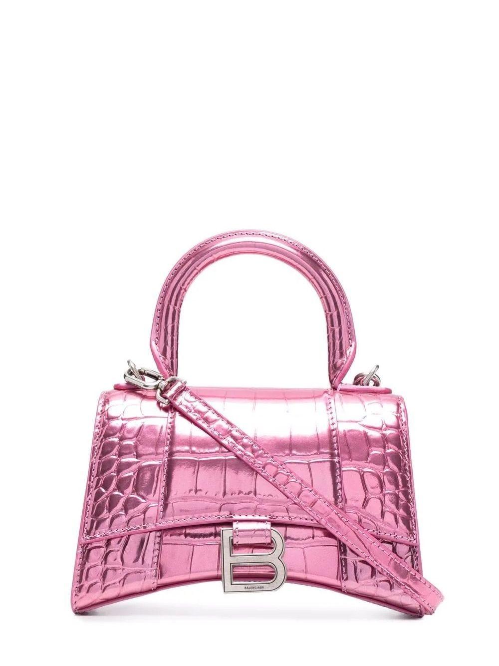 Balenciaga Pink Hourglass Xs Tote Bag | Lyst