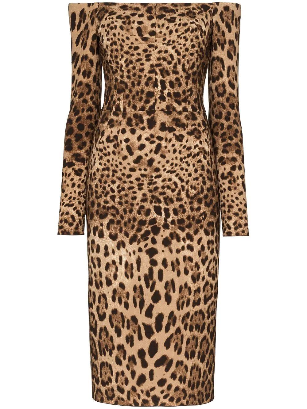 dolce & gabbana leopard dresses