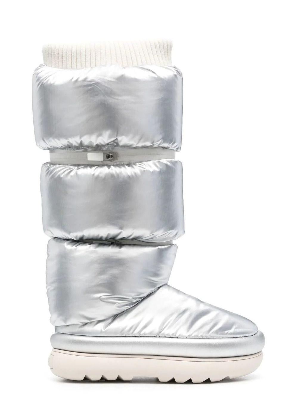 UGG Silver Classic Maxi Ultra Tall Boots in White | Lyst