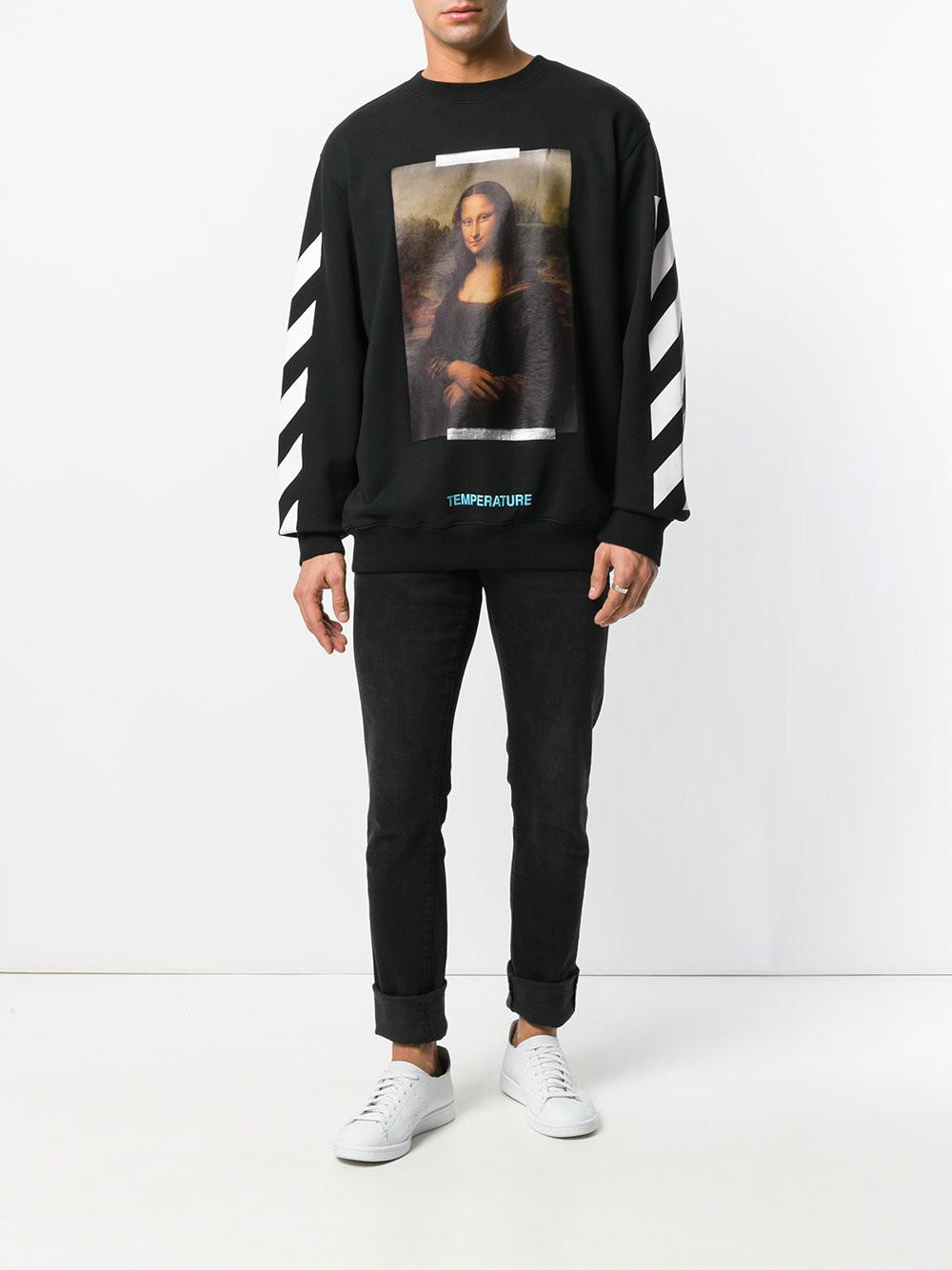 Off-White c/o Virgil Abloh Black Monalisa Sweatshirt for Men | Lyst