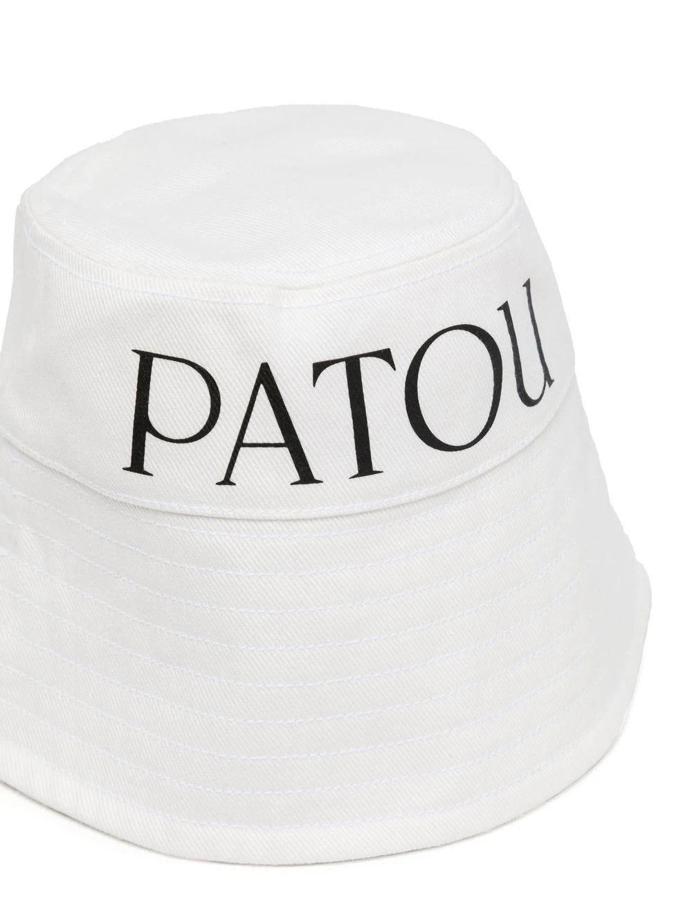 Patou Logo-print Bucket Hat in White | Lyst