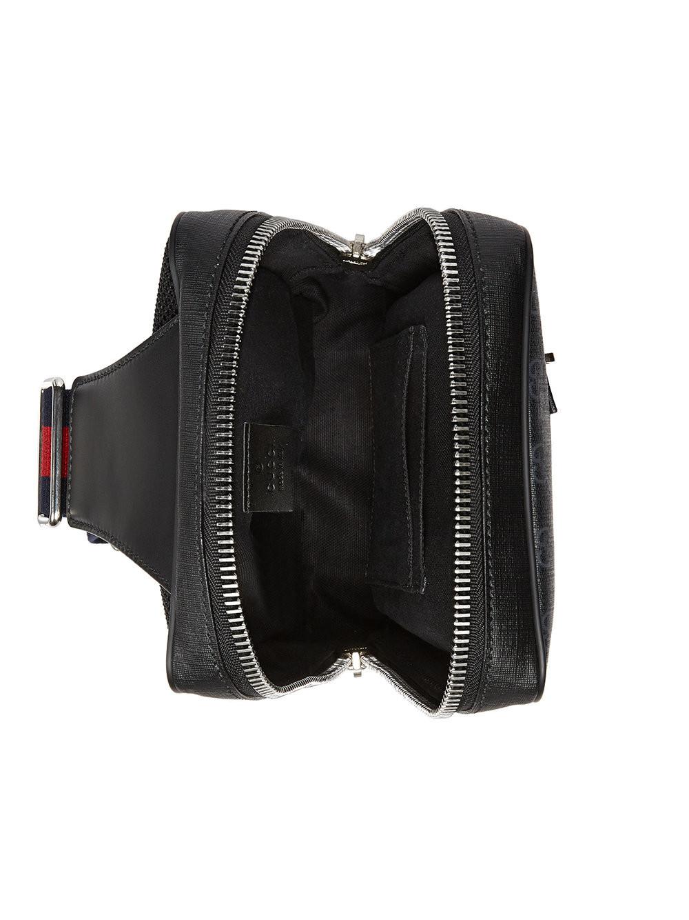 Gucci GG Supreme Belt Bag in Black for Men - Lyst