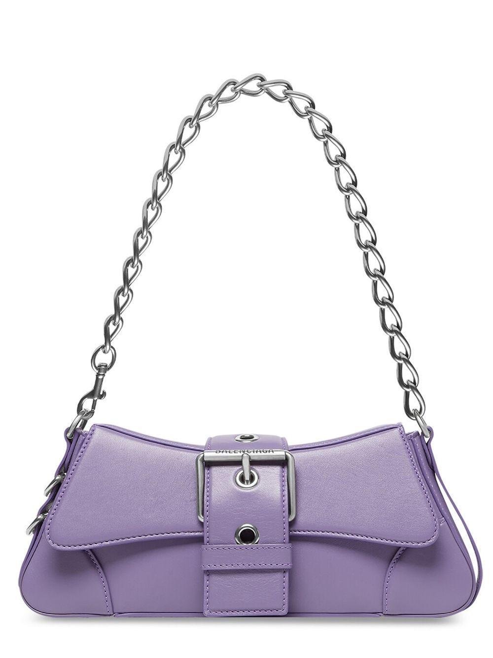 Balenciaga Leather Lindsay Bag With Light Purple Calfskin Shoulder ...