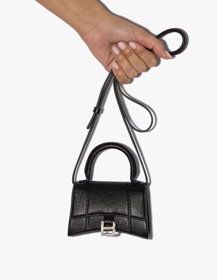 Balenciaga Hourglass Mini Bag in Black | Lyst