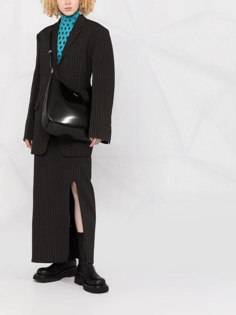 PRADA Large Cleo Brushed Leather Shoulder Bag in Black [ReSale