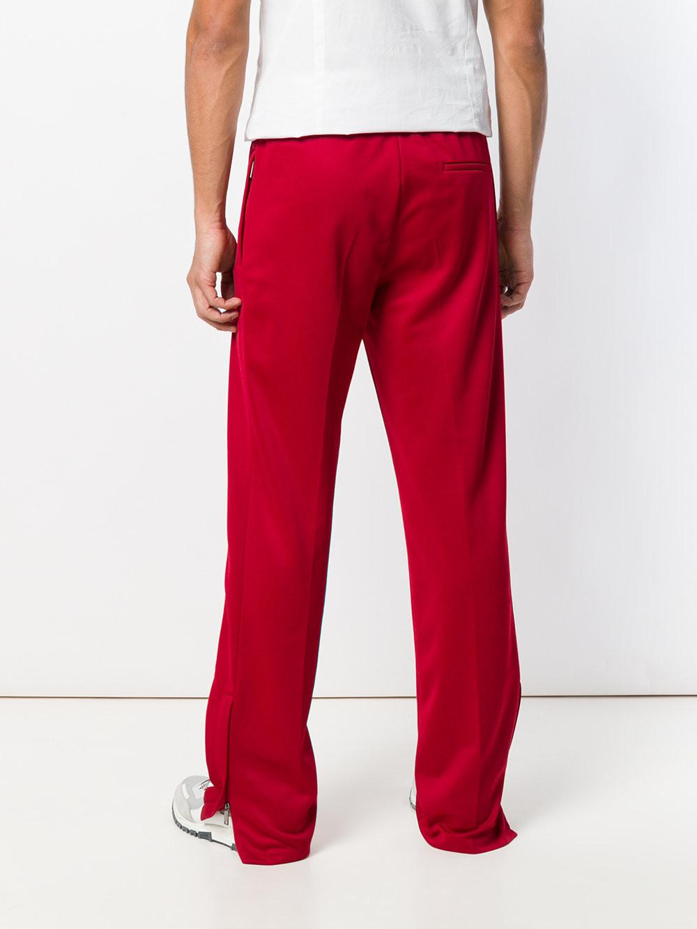 Overtræder lærken Produktionscenter Valentino Side Stripe Track Pants in Red for Men | Lyst