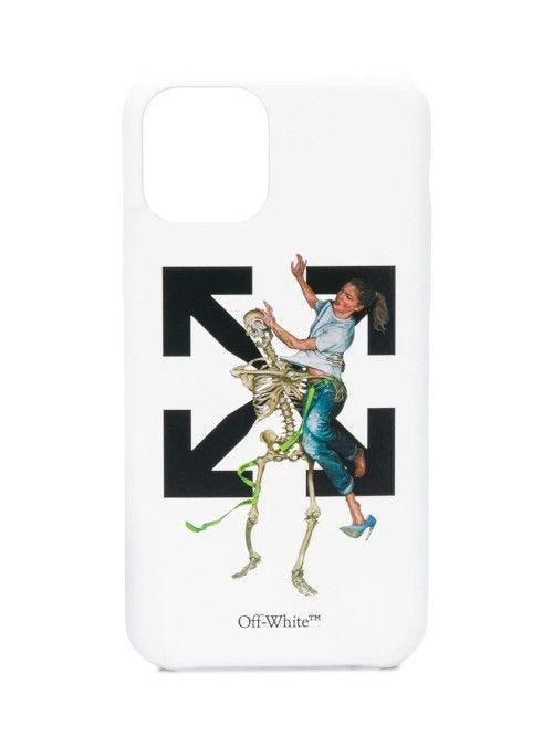 Off White C O Virgil Abloh Arrow And Skeleton Print Iphone 11 Pro Max Phone Case In White For Men Lyst