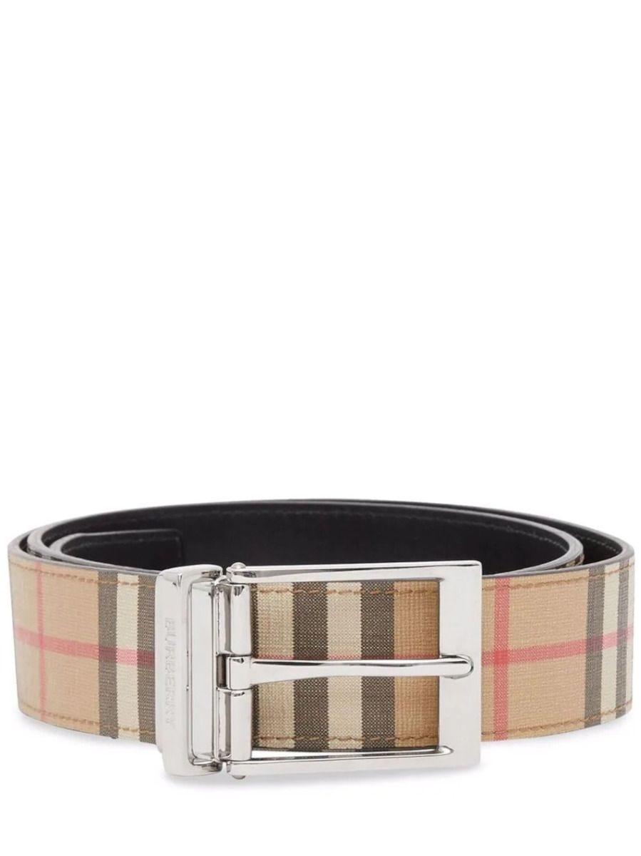 Burberry Vintage Check Beige/black Reversible Belt in Natural for Men | Lyst