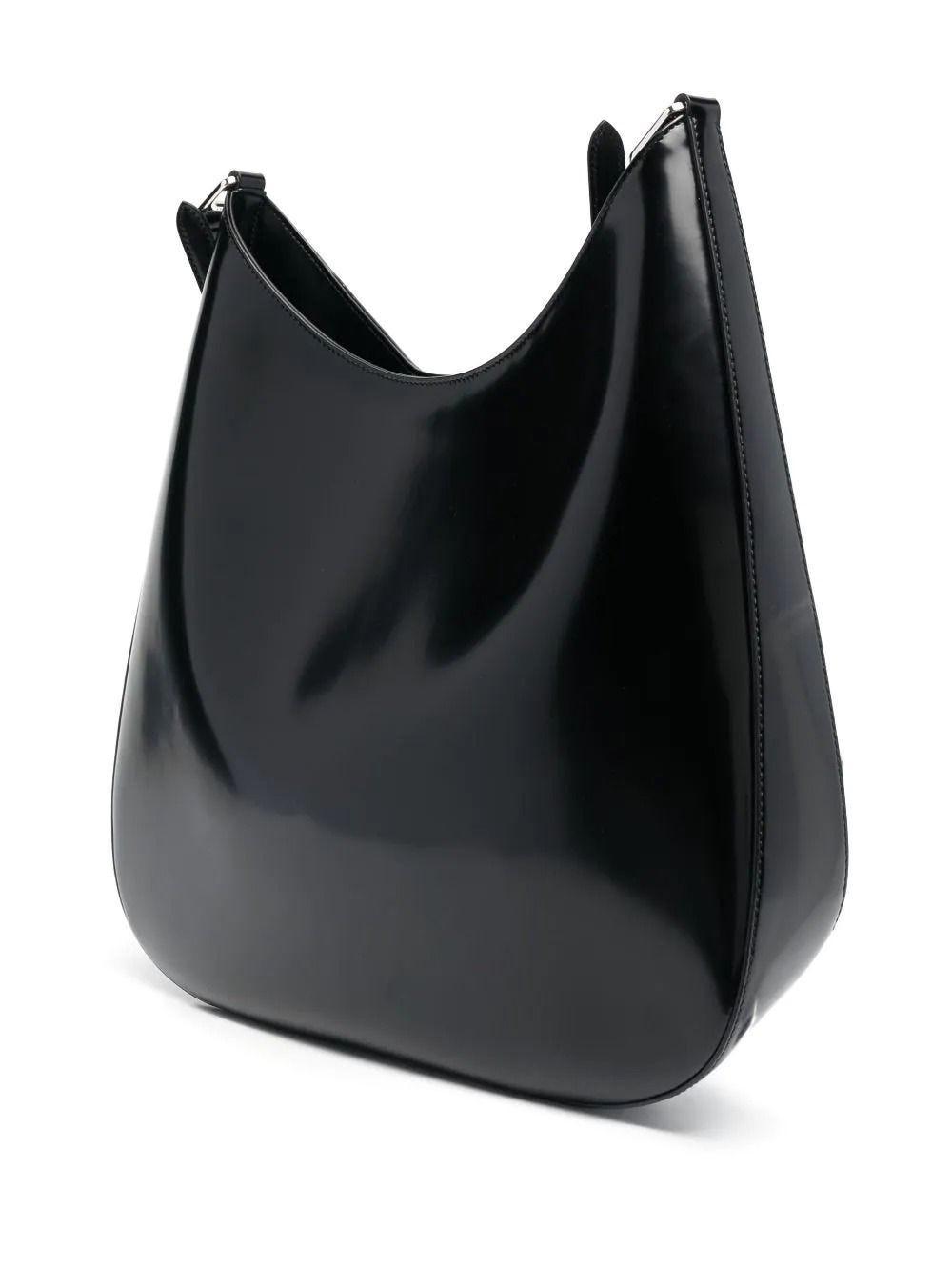 Cleo Small Leather Shoulder Bag in Black - Prada