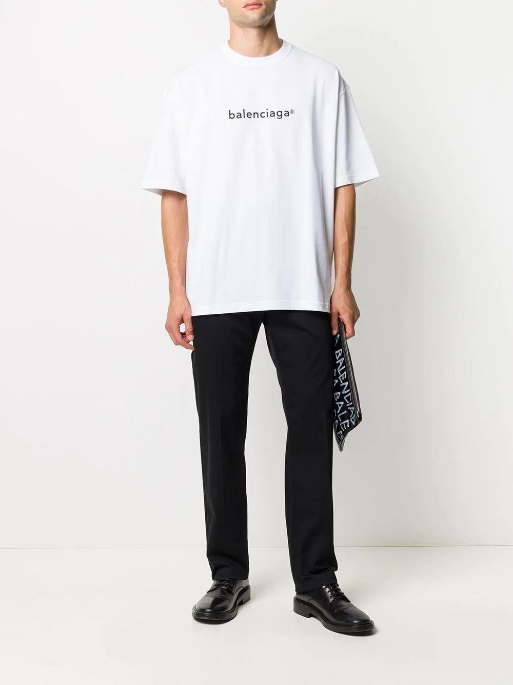 Balenciaga Cotton New Copyright Jersey T-shirt in White for Men | Lyst
