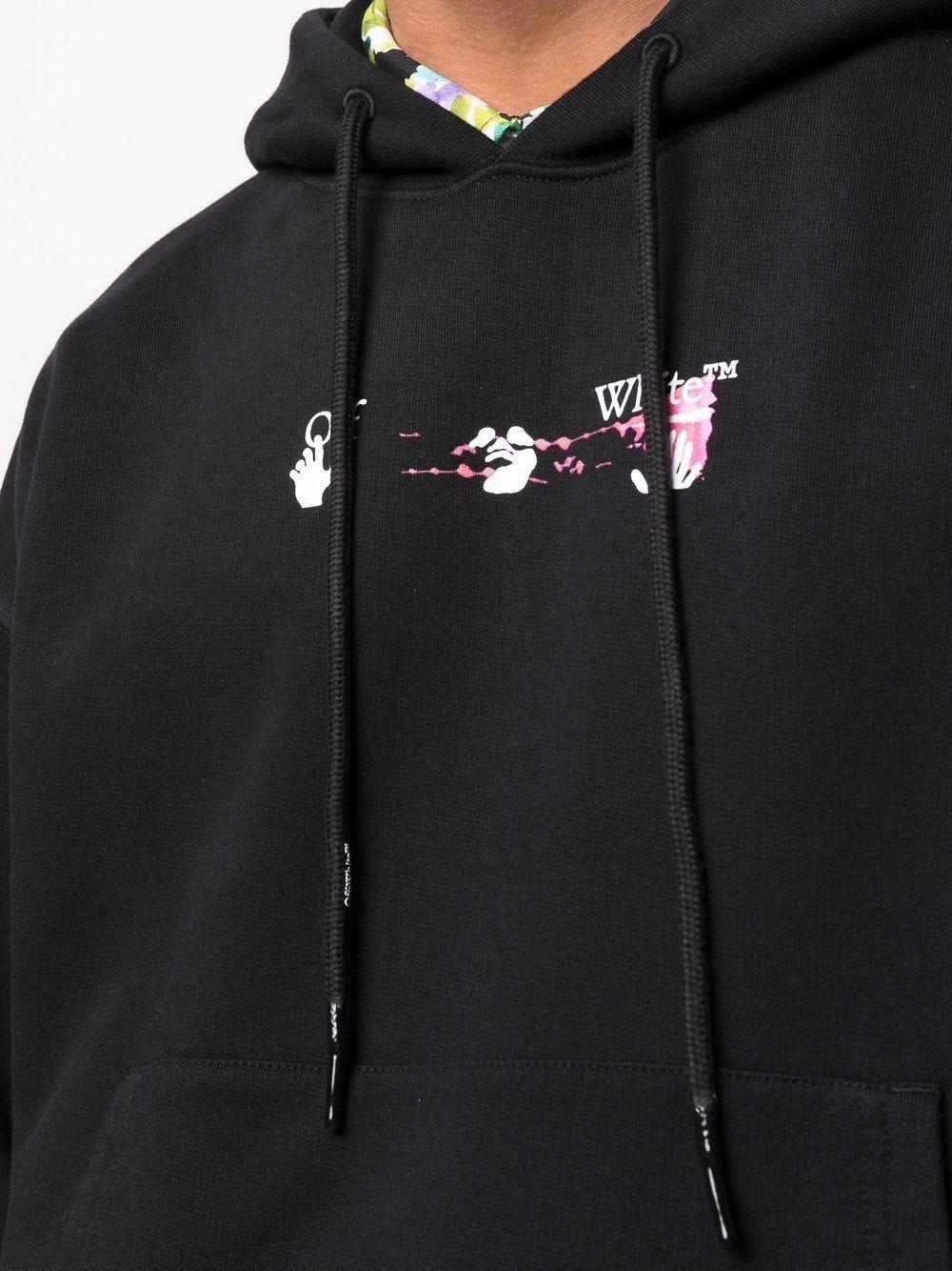 Off-White c/o Virgil Abloh Acrylic Arrows Print Hoodie in Black