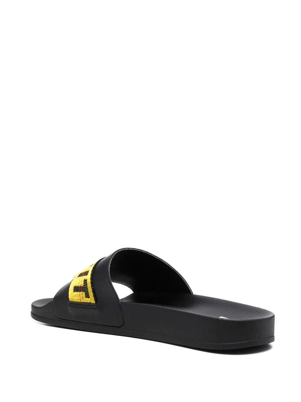 Mens Shoes Sandals Off-White c/o Virgil Abloh Logo Print Black Industrial Slides Sandals for Men slides and flip flops 