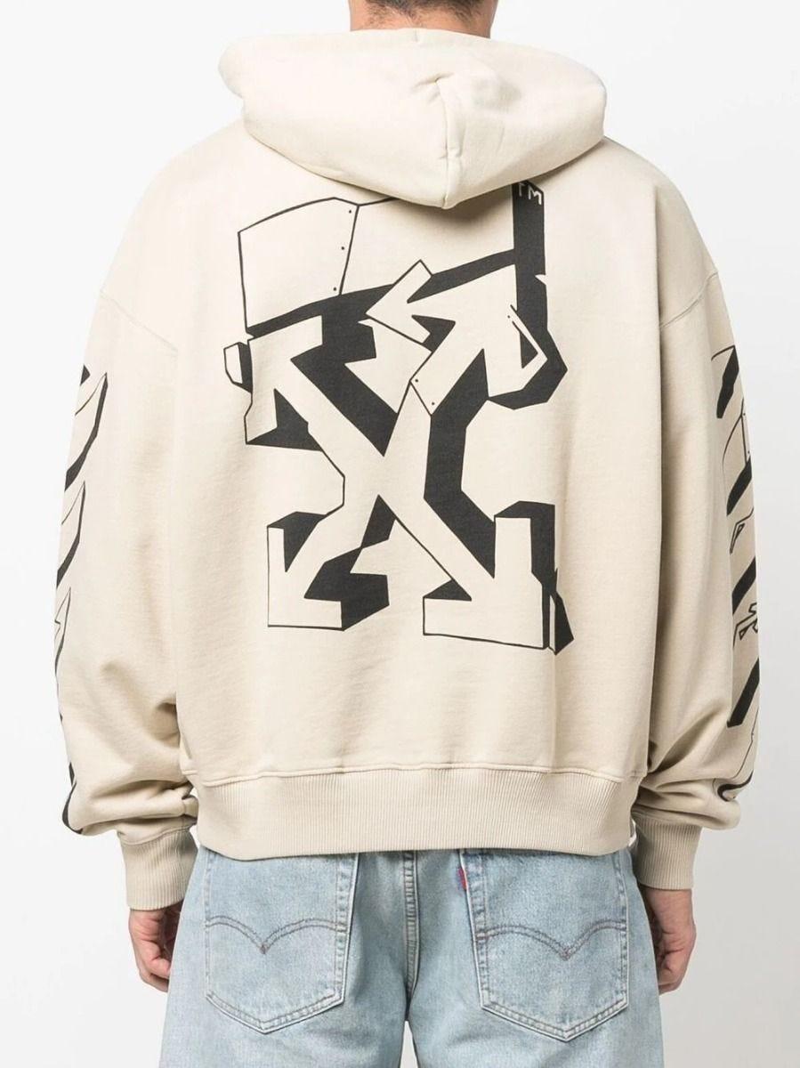 Virgil Abloh Arrows Logo Cotton Hoodie 