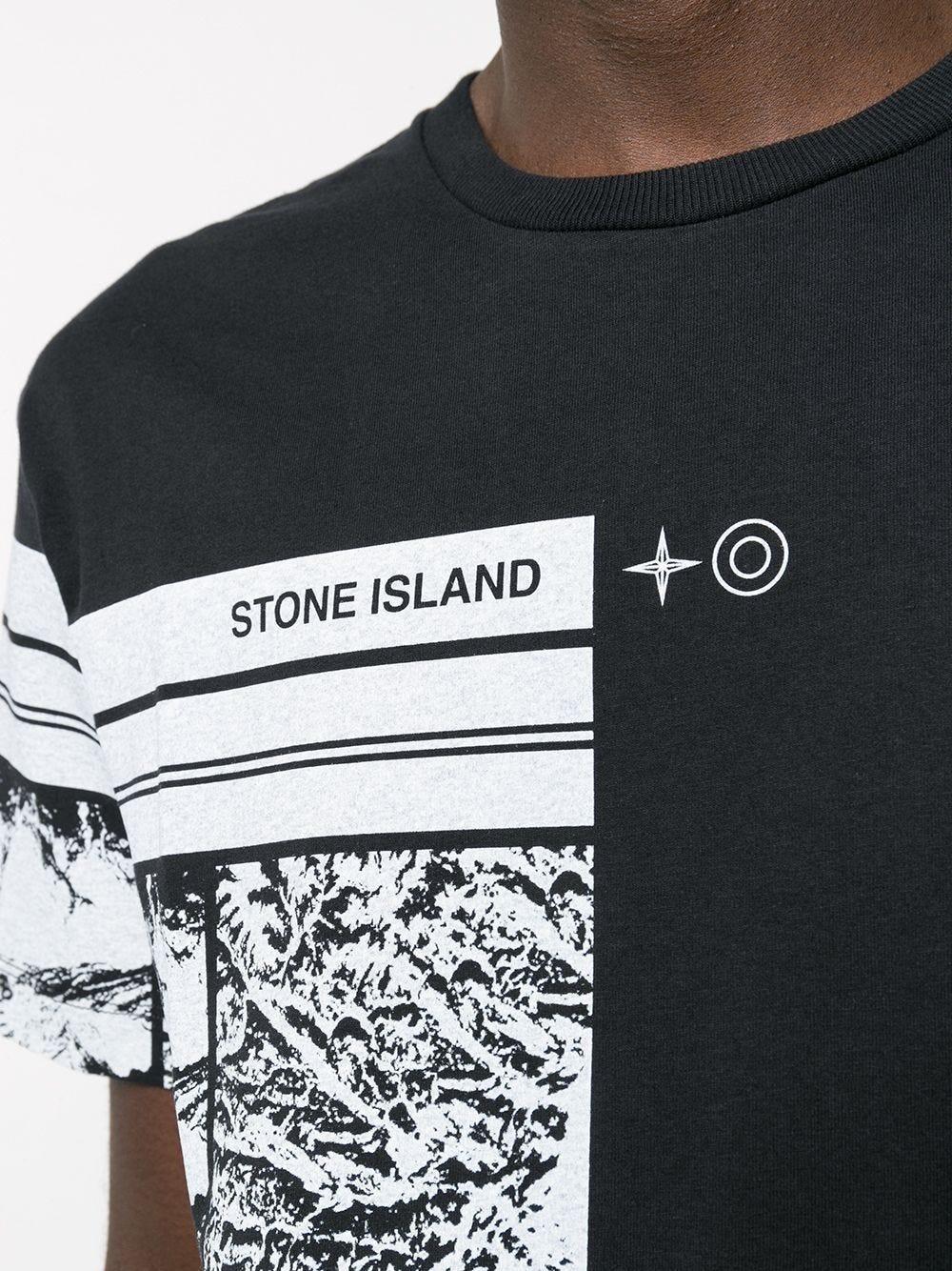 Stone Island Cotton Mural Part 3 T-shirt in Black for Men | Lyst