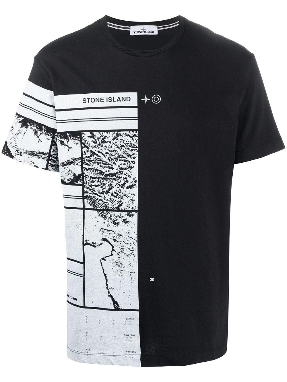 Stone Island Cotton Mural Part 3 T-shirt in Black for Men | Lyst