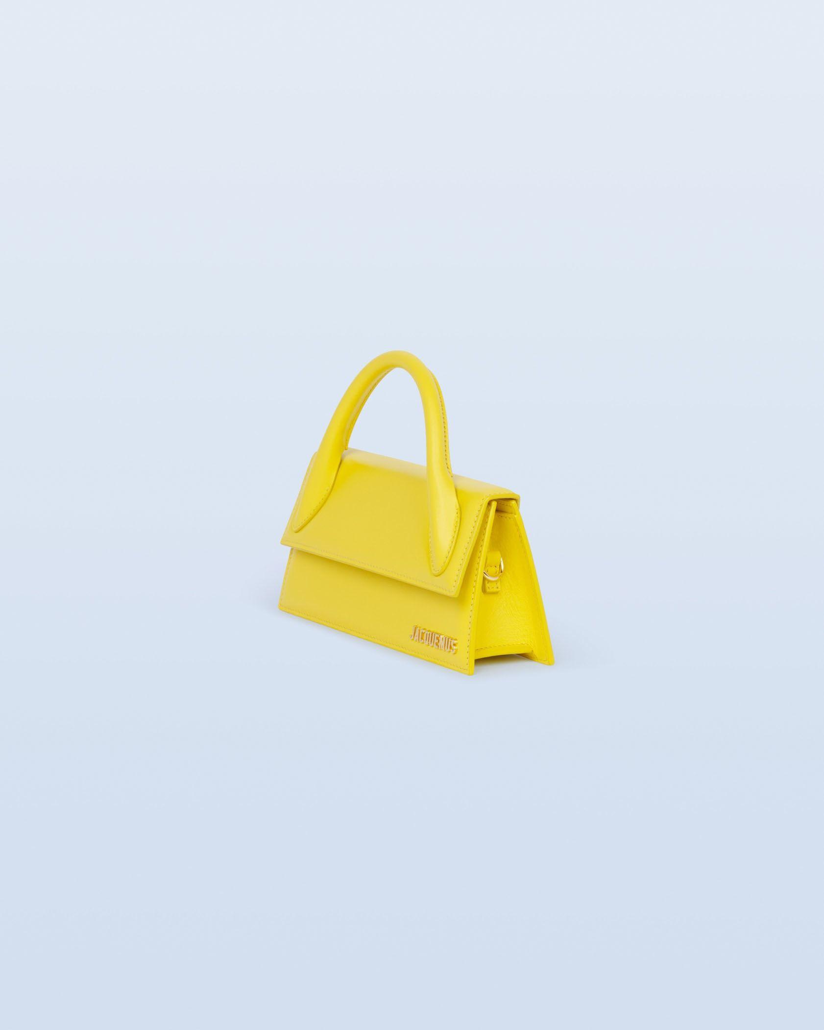 Le Chiquito Long Leather Tote in Yellow - Jacquemus