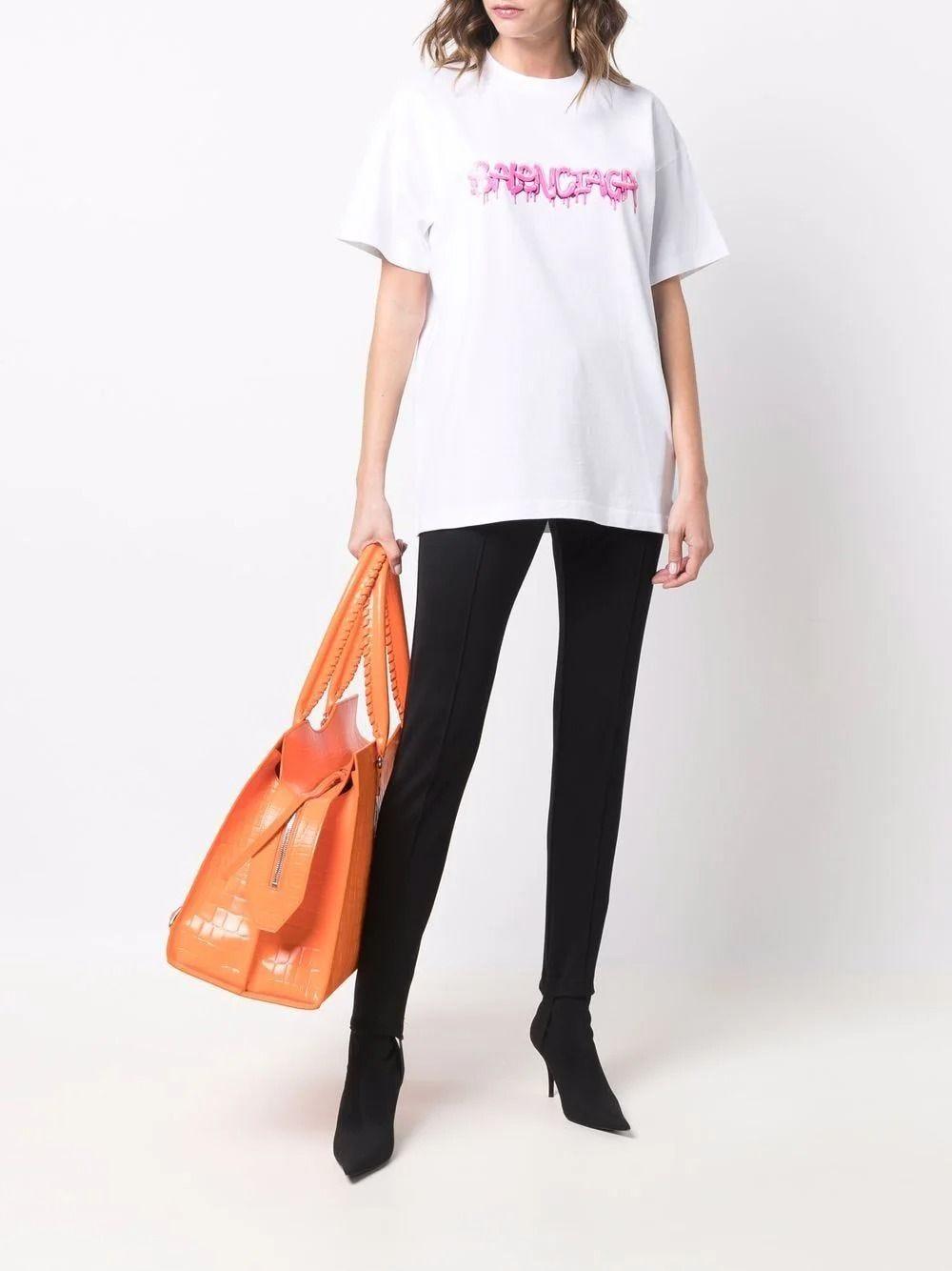 Balenciaga Cotton T-shirt in White | Lyst