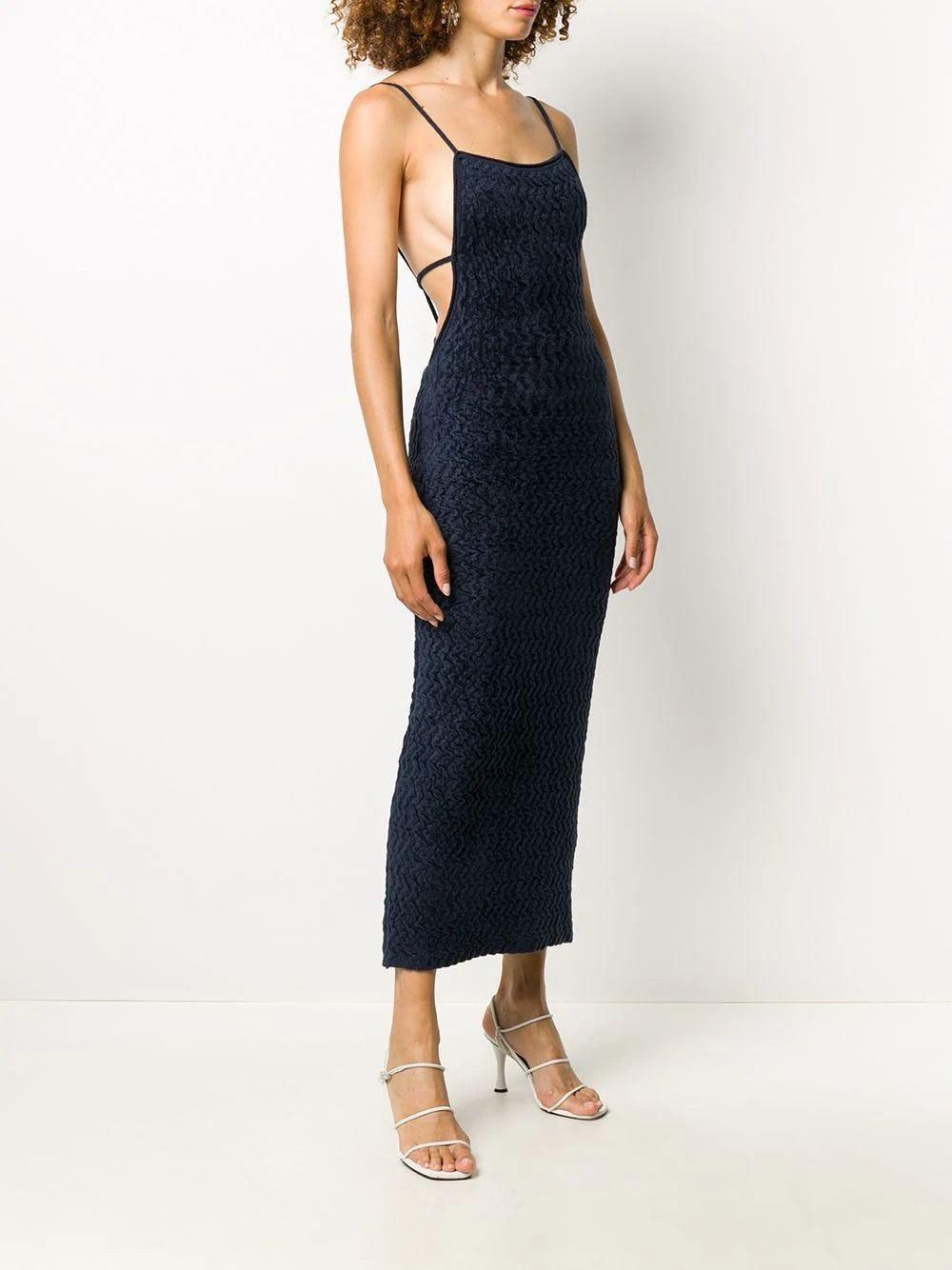 Jacquemus La Robe Maille Velours Dress in Blue | Lyst