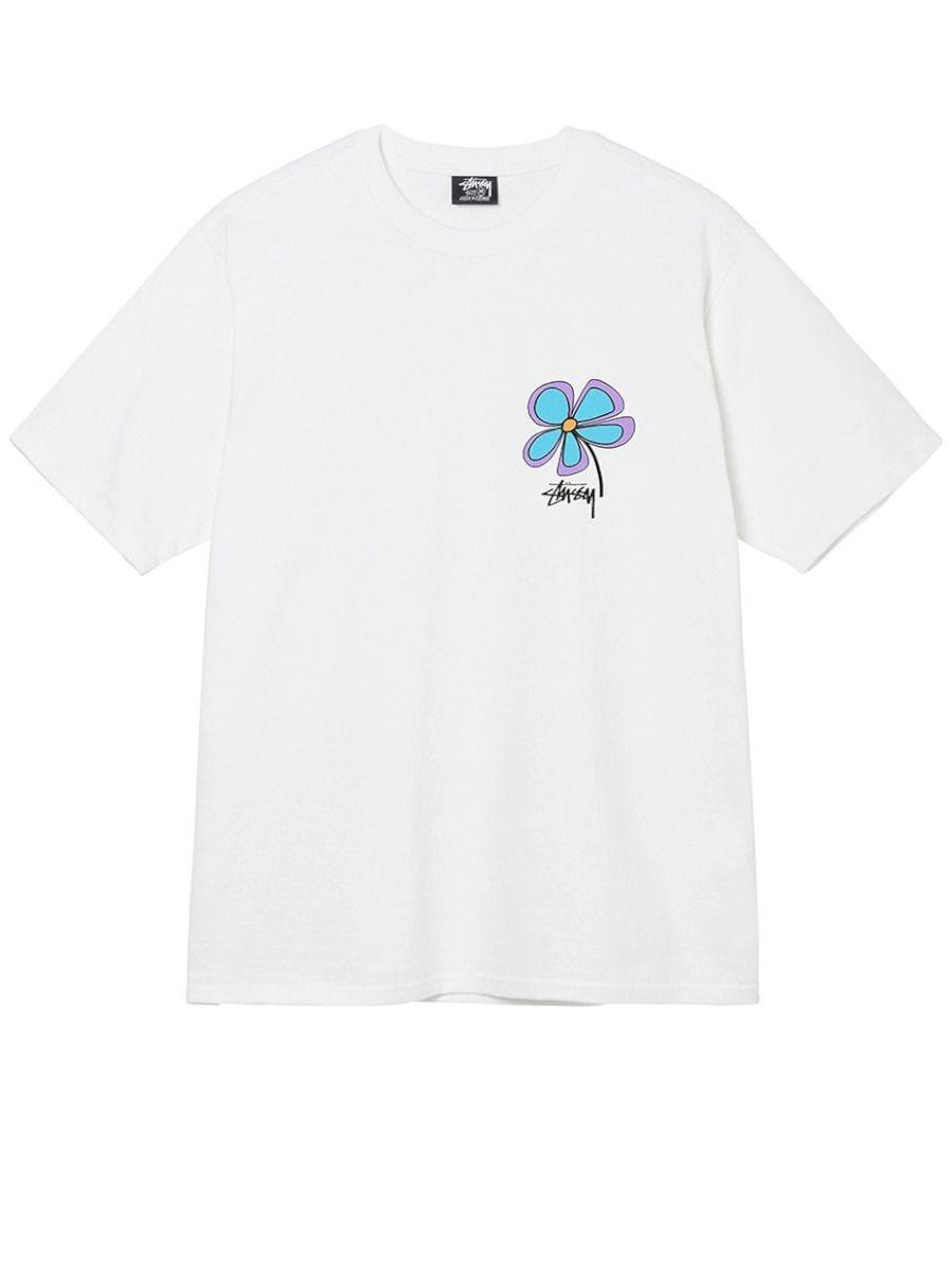 Stussy White Flower T-shirt for Men | Lyst