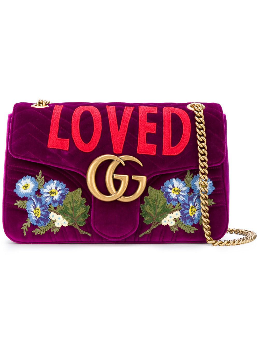 Outlaw Manners Mottle Gucci Gg Marmont Loved Bag in Purple | Lyst