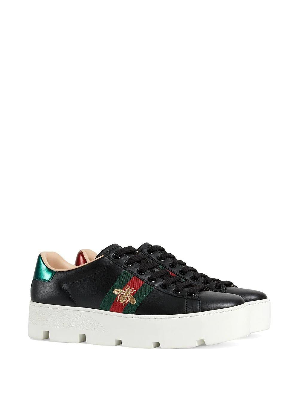 gucci black platform sneakers