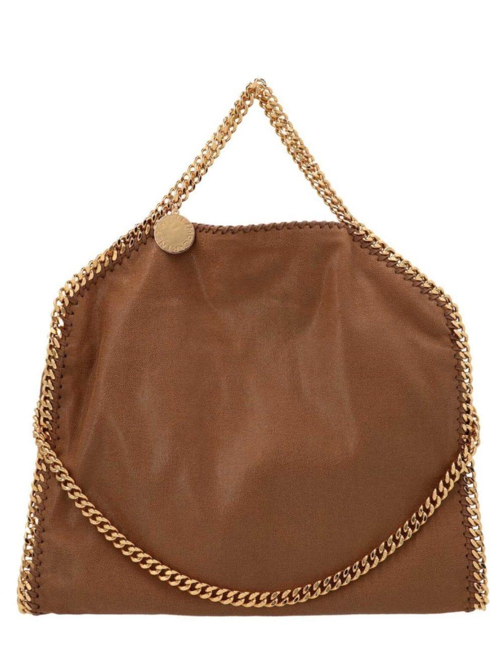 Stella McCartney Synthetic Gold 3-chain Falabella Fold-over Brown 