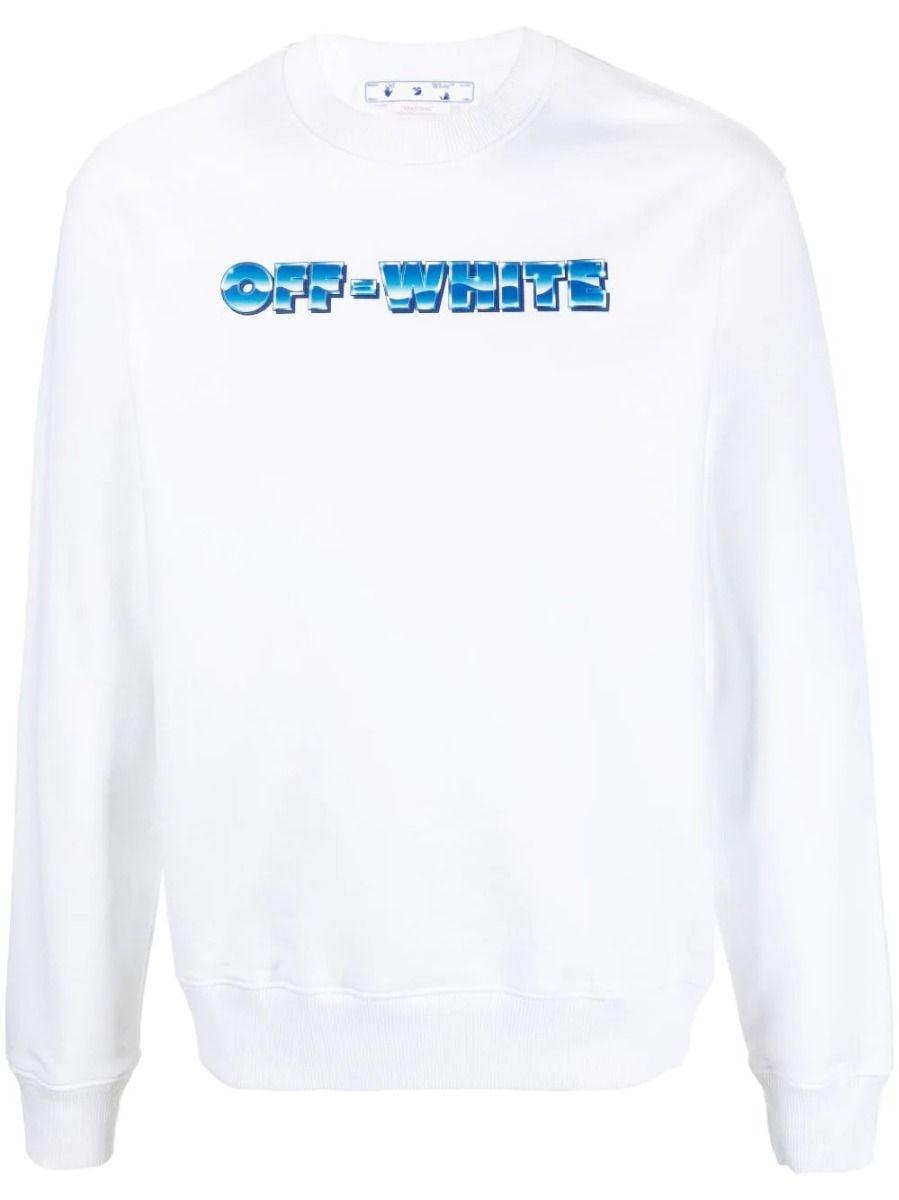 Print White Crewneck Sweatshirt 