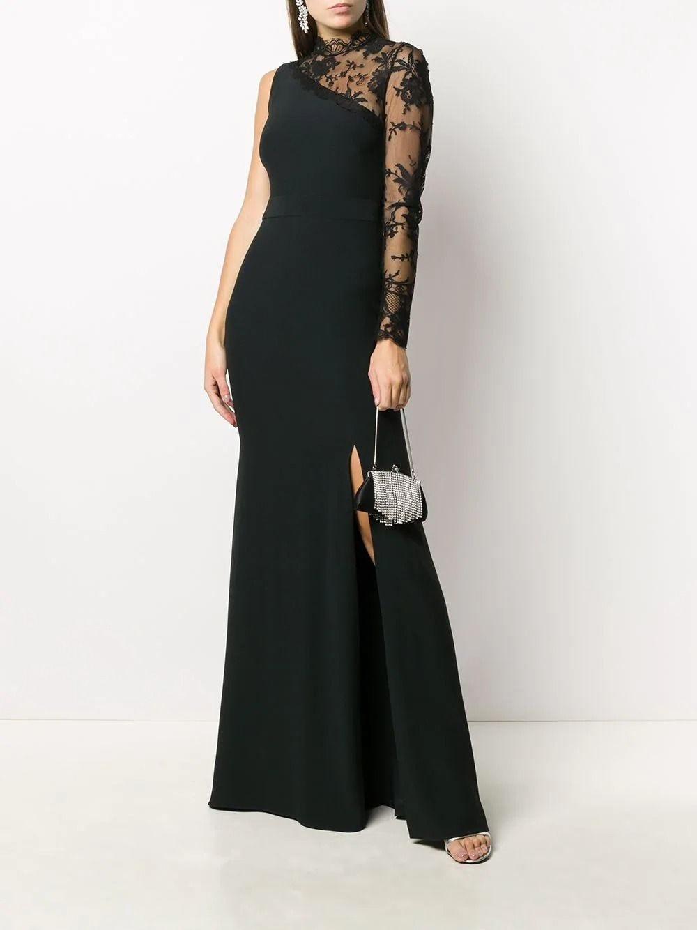 Alexander McQueen Lace Evening Dress in Black - Lyst
