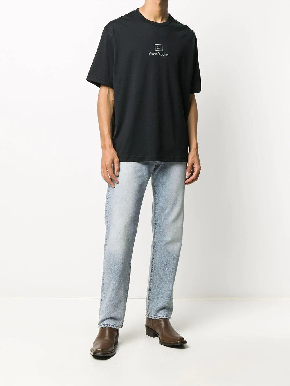 Acne Studios Reflective Face T-shirt in Black for Men | Lyst